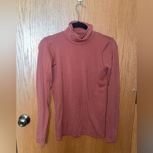 Athleta Foresthill Ascent Seamless Turtleneck Top Rosewood Size M